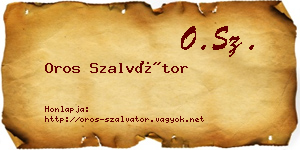 Oros Szalvátor névjegykártya